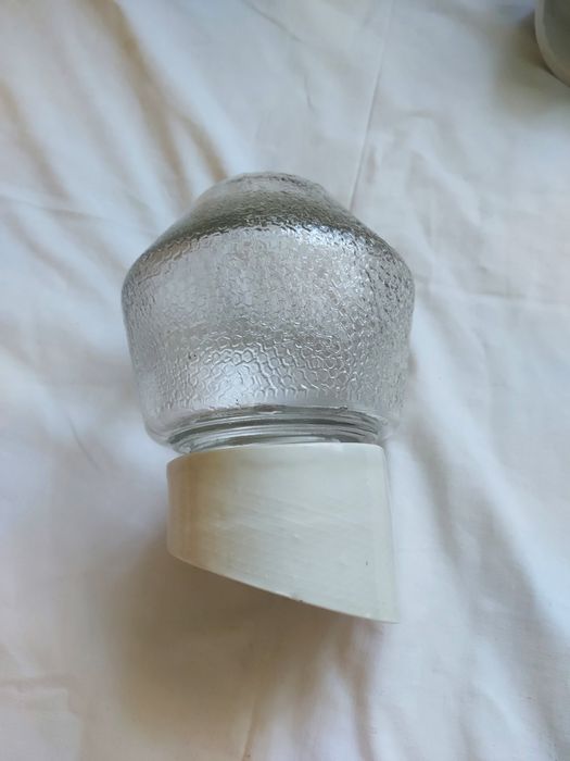 Lampa ceramiczna typu Loft, korytarzowo - łazienkowa. PRL.