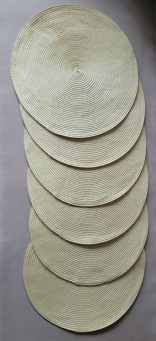 Podkładki na stół 6 sztuk jasny beż