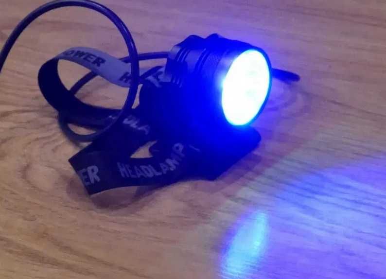 Latarka czołowa UV Power LED 8-14V 30W do burtszynu