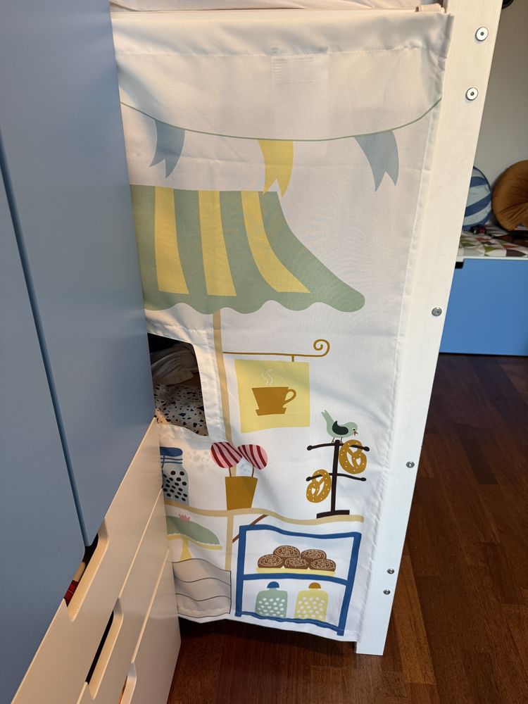 Zasłonki do łóżka piętrowego dla dziecka IKEA