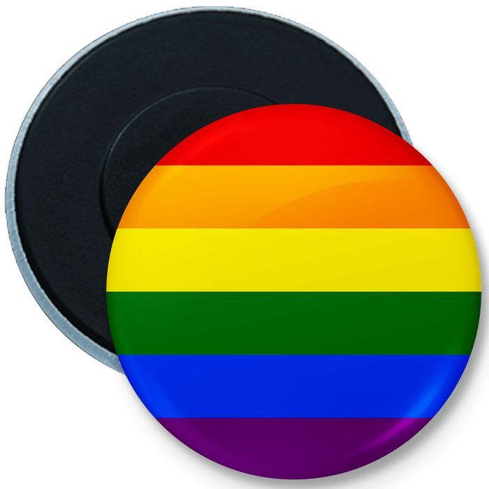 Button magnes na lodówkę flaga LGBT tęcza