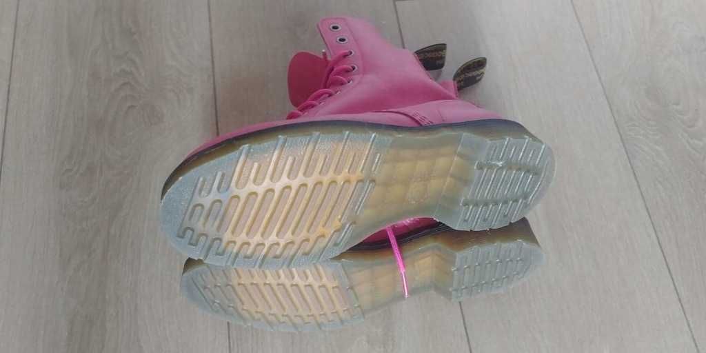 Dr. Martens Pascal 1460 różówe różowy skóra skórzane unikat glany