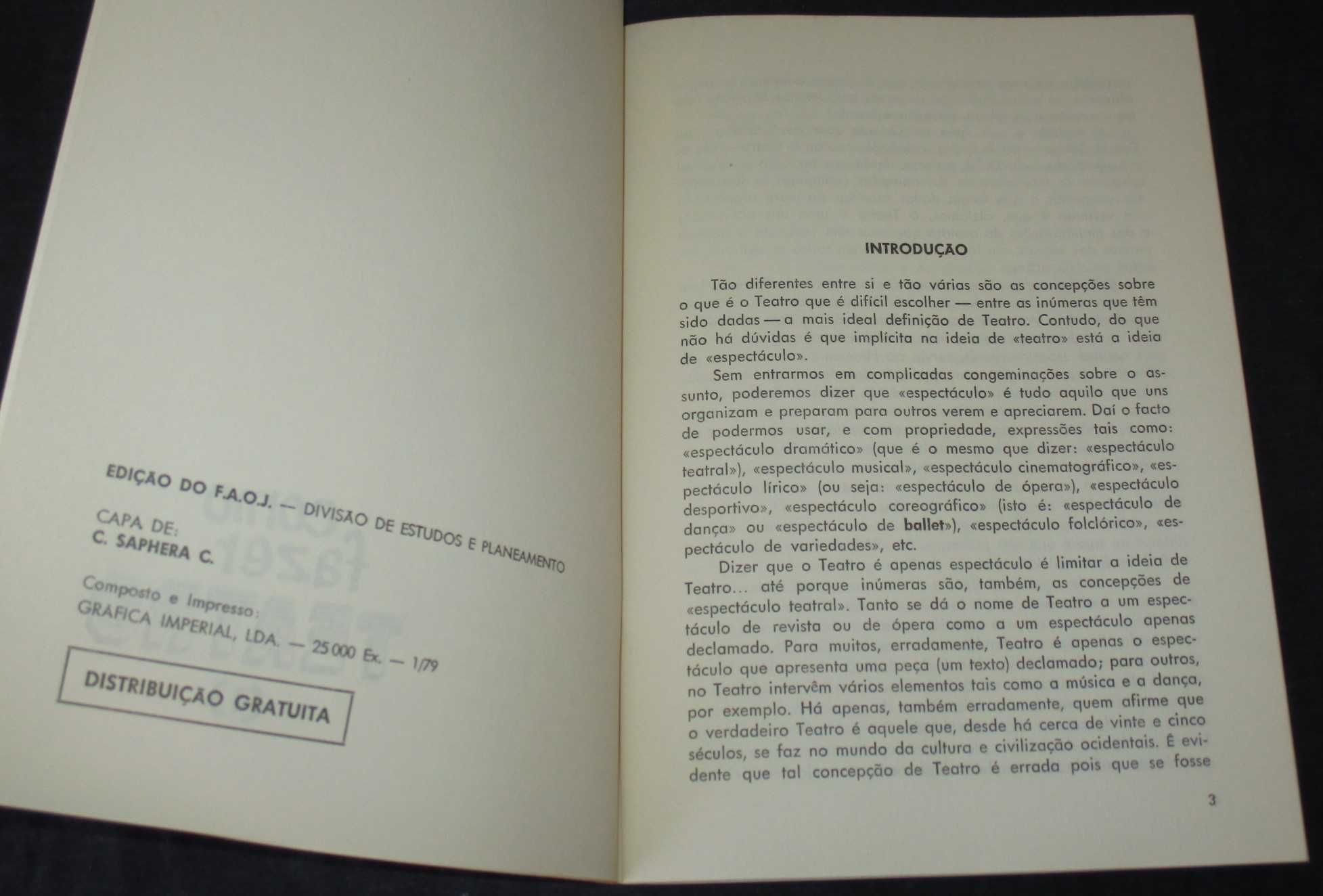 Livro Como fazer Teatro (I) Tomás Ribas