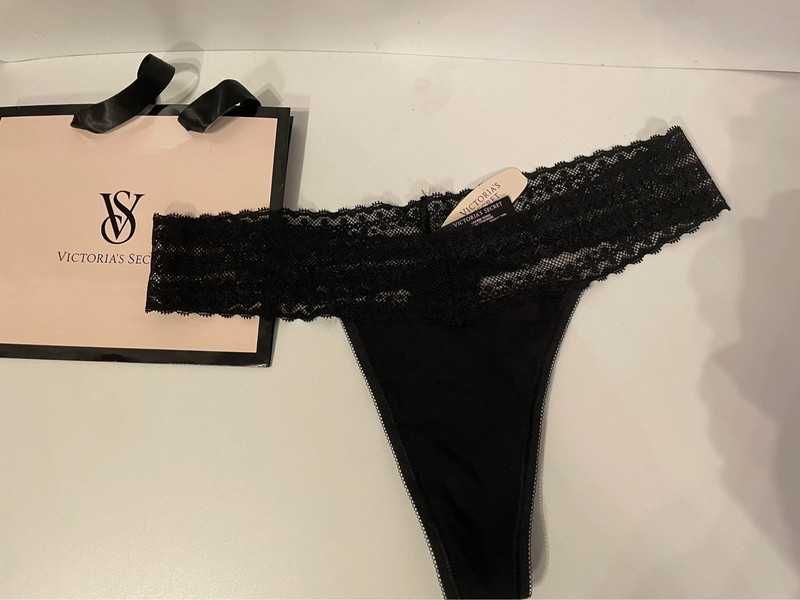 Victoria’s Secret bielizna majtki stringi nowe logowane M 38 prezent