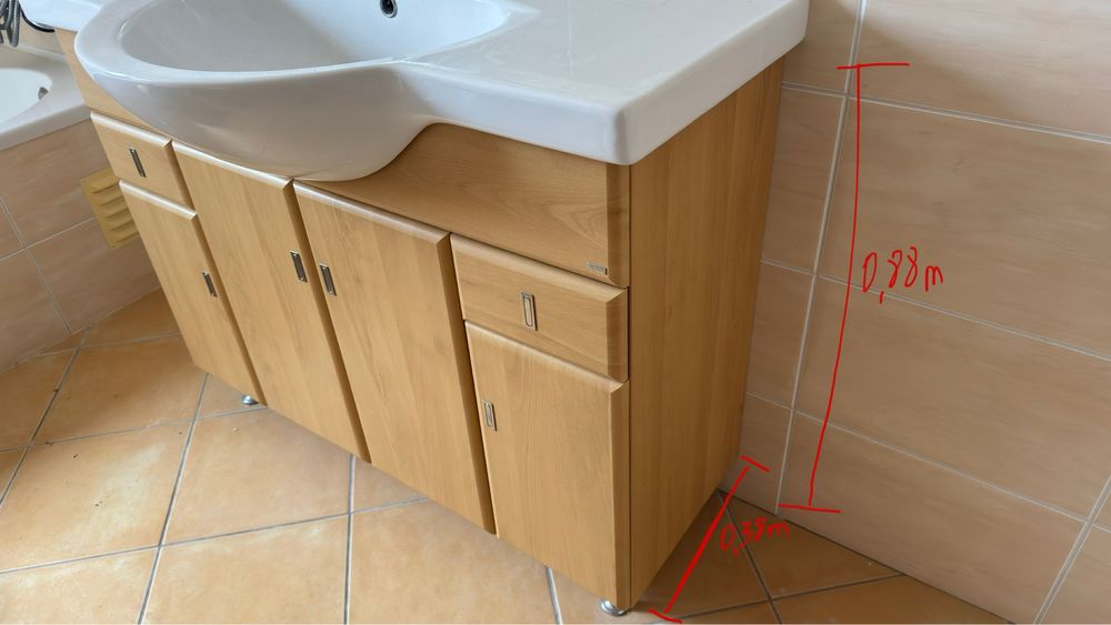 Movél WC 1,10m com lavatório