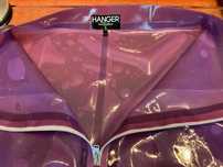 Spodnie latex lateksowe transparentne fioletowe Hanger London