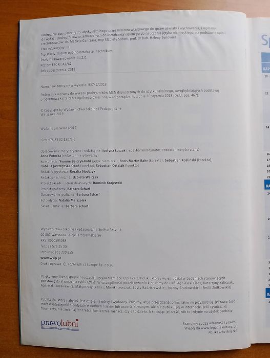 Effekt 1 - podręcznik do języka niemieckiego liceum technikum