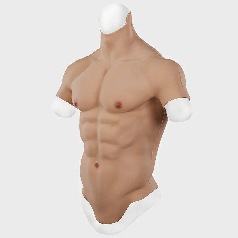 Tronco em Silicone Músculos Falsos
