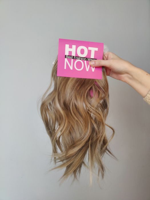 Filp in taśma włosy do przedłużenia krótkie blond 12-Halo 88H86#