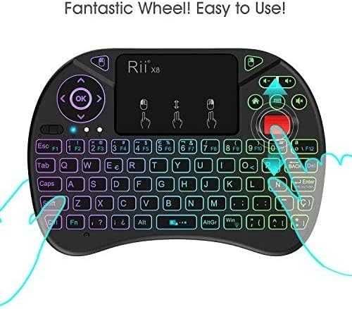 Rii X8 Mini bezprzewodowa klawiatura, z ekranem dotykowym 2,4 GHz