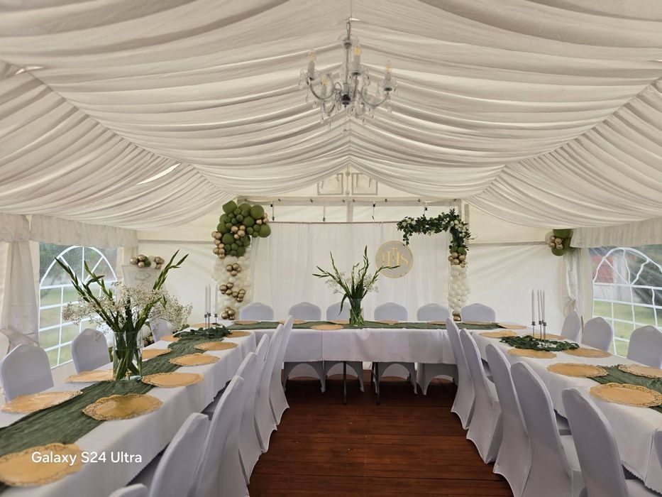 Wynajem namiotów, stołów krzeseł wyposażenia bankietowego