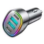 ładowarka samochodowa 70w z 4 portam 2x usb-c pd 2x usb qc czarna
