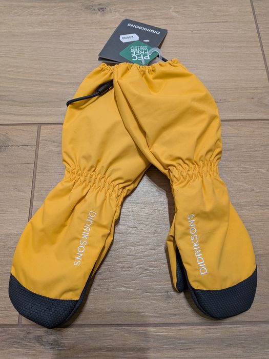 Didriksons rękawice wodoszczelna wiatroszczelne  6-8 lat nowe żółte