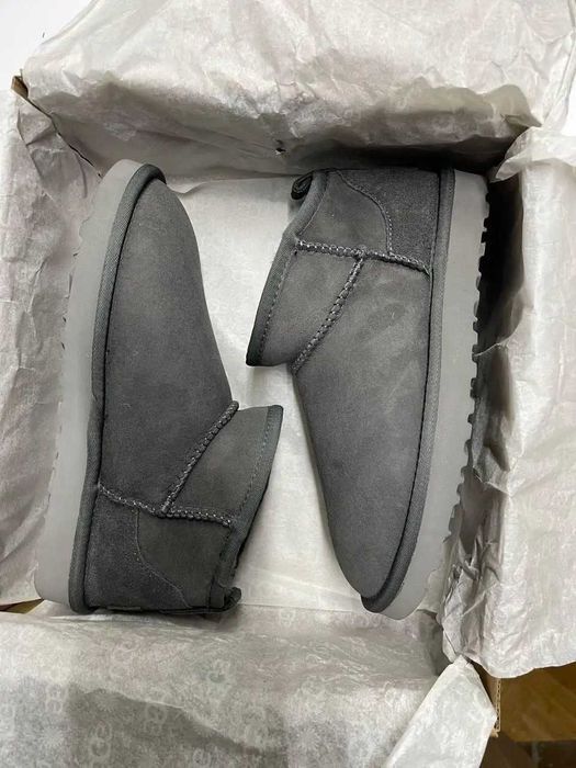 Угги/Уги/Угг/Уггі/Угі/UGG Australia Ultra Mini Grey/Ультра міні/Овчина