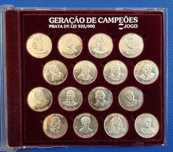 16 medalhas de prata 0.925 (Geração dos campeões) 62 gramas de prata