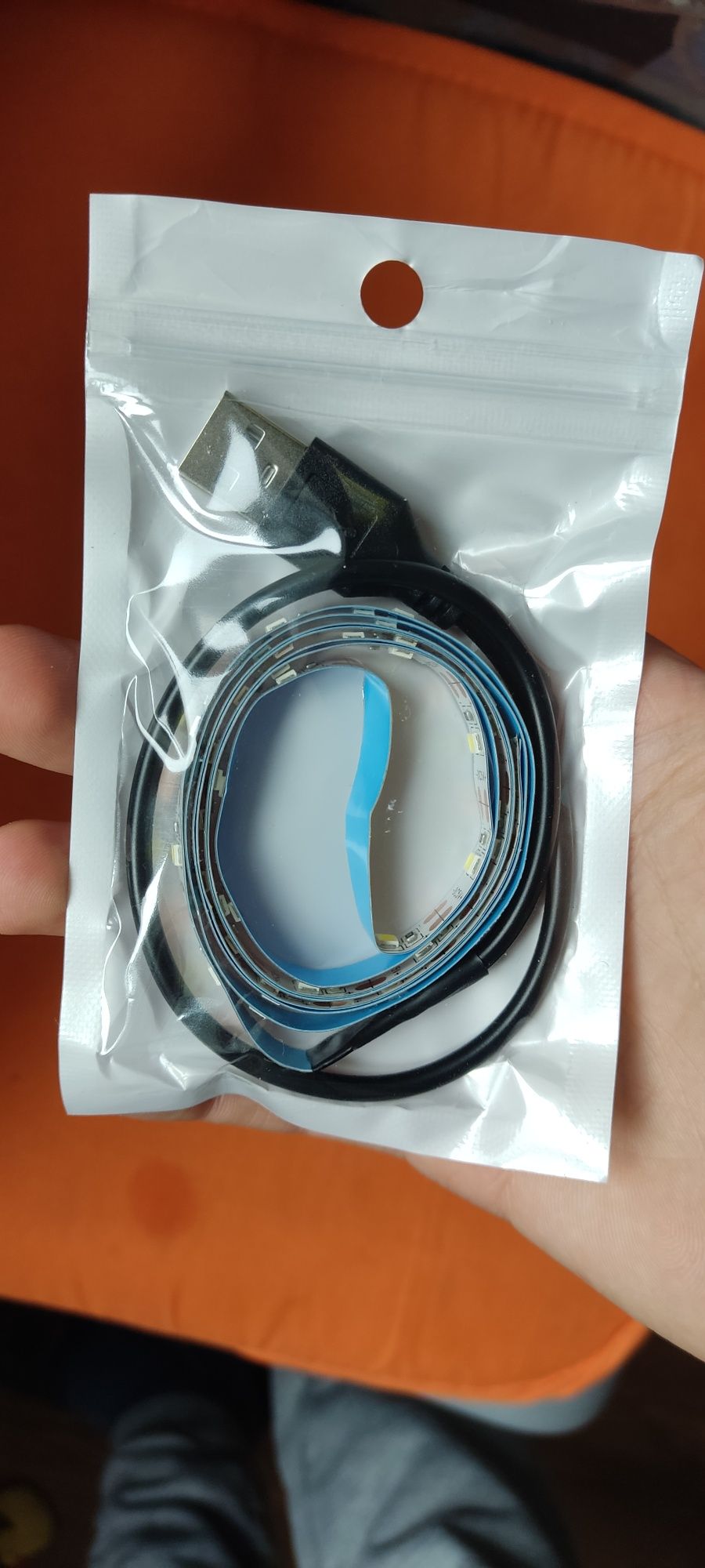 Светодиодная Led лента USB 1m white for powerbank
