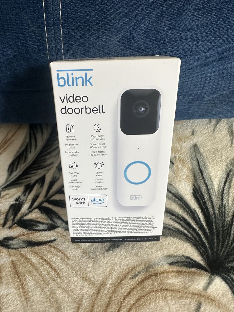 NOWY!!Blink  Video Doorbell Bialy