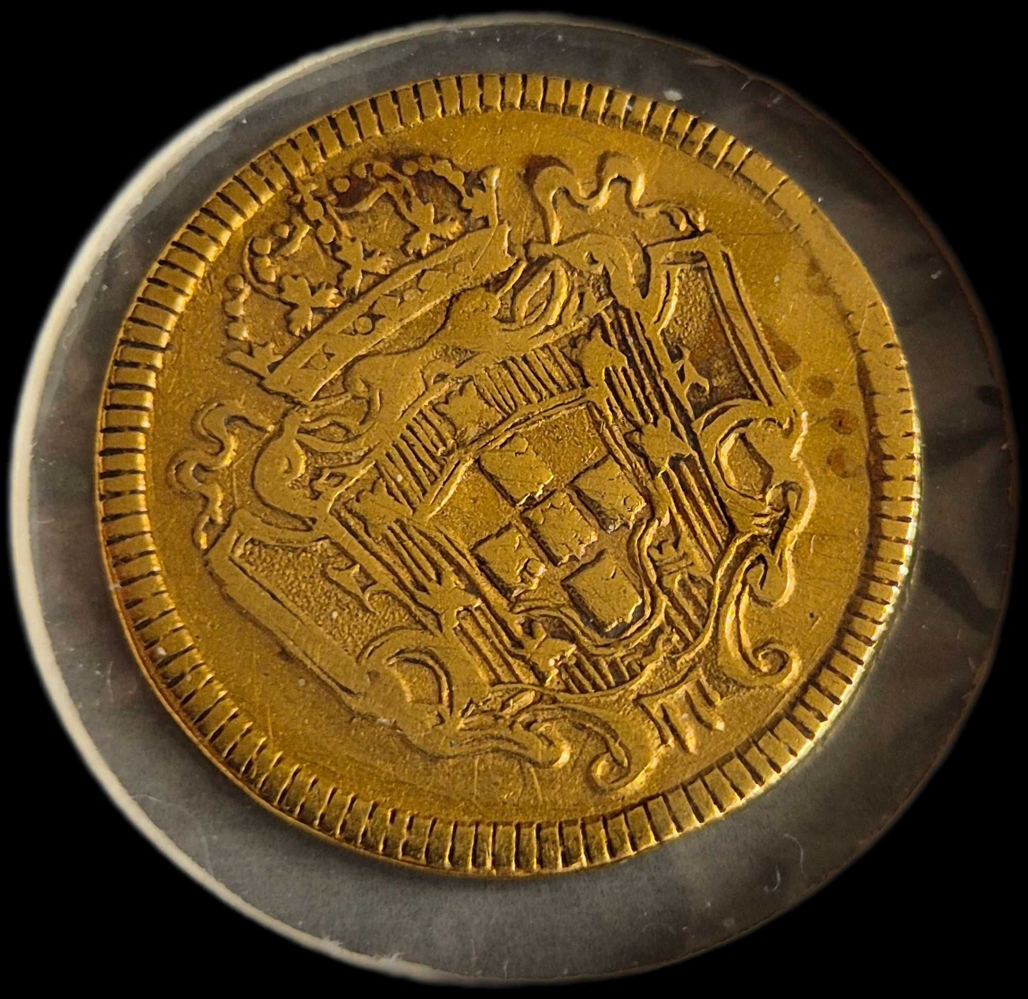 Moeda ouro D. João V - meio escudo- Minas Gerais ( muito escasso)