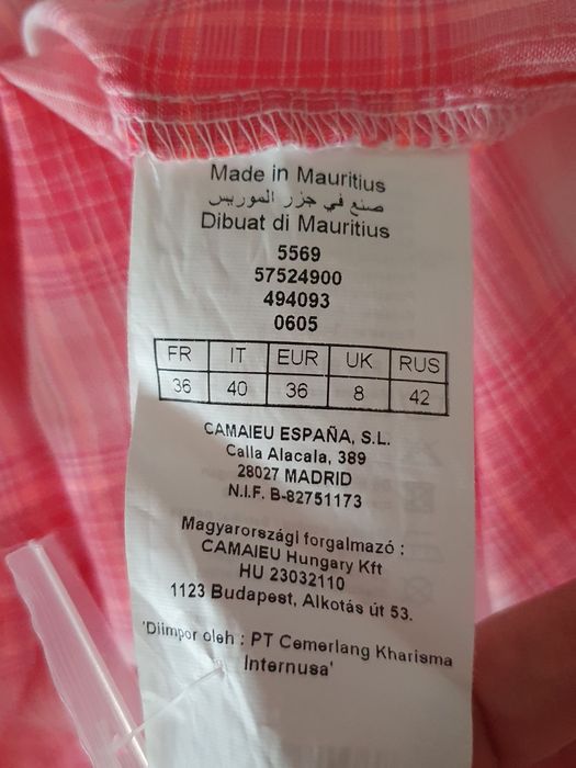 Buzka różowa w kratkę Camaïeu rozmiar S