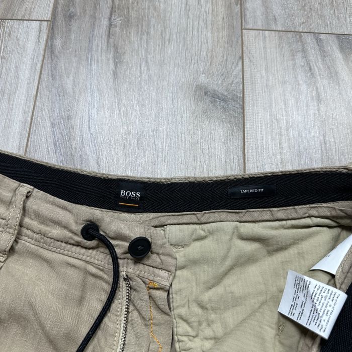 Штани лляні Hugo Boss Чіноси
