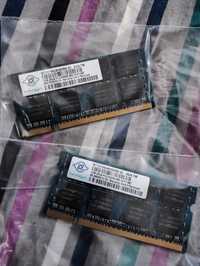 2x Pamięć Ram SODIMM DDR2 Nanya 1GB 2Rx8 PC2-5300S