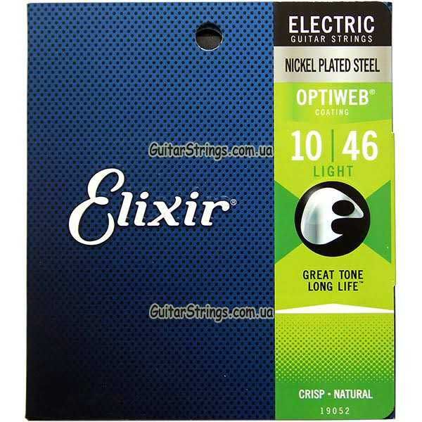 Струны Elixir Nanoweb Optiweb для электрогитары Оригинал сделано в США