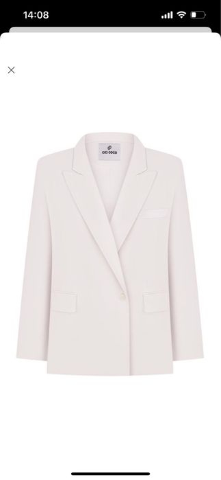 Жакет оверсайз білий молочний від укр бренду Cici Coco