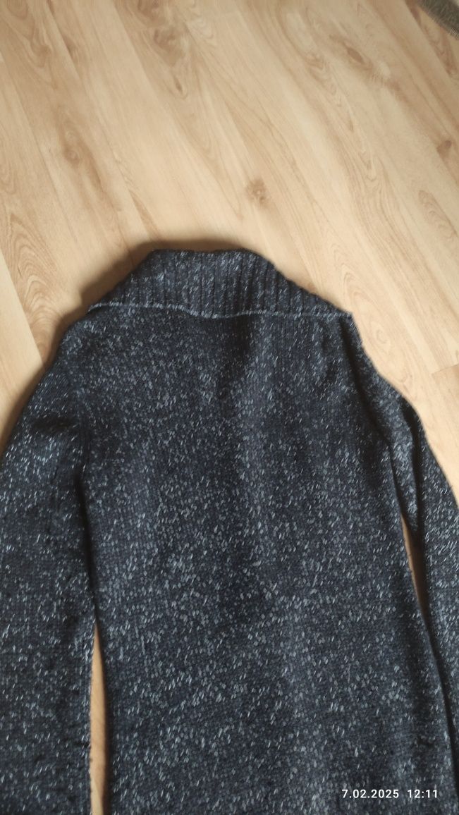Sweter damski rozpinany, długi