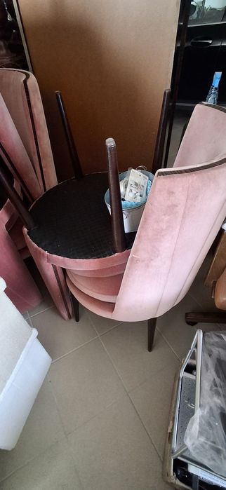 6 cadeiras de mesa de jantar de fabrico italiano da DiCarmo.