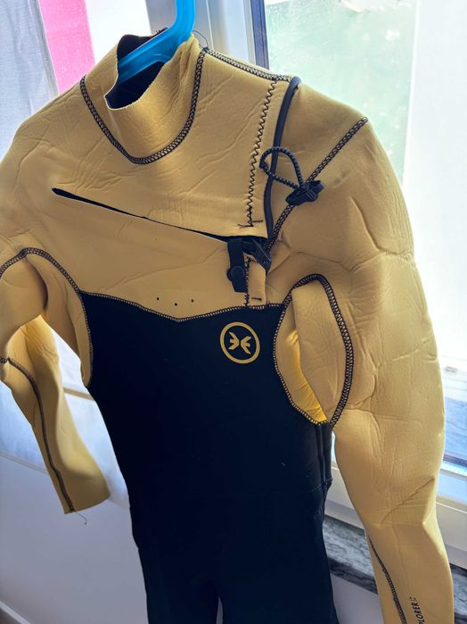 Fato de Surf Deeply Junior Explorer 4/3 chest zip Amarelo