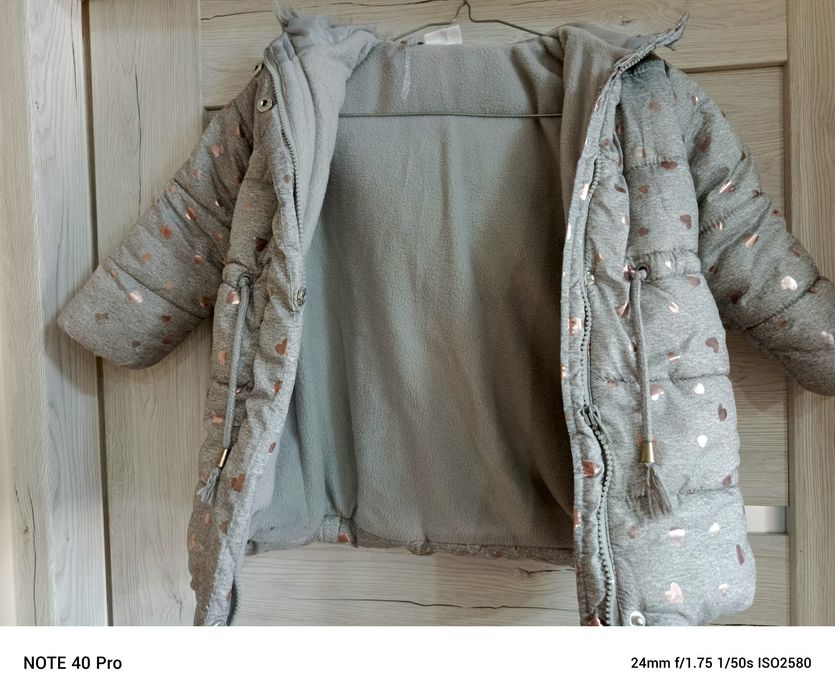 Dłuższa kurtka zimowa, rozmiar 98