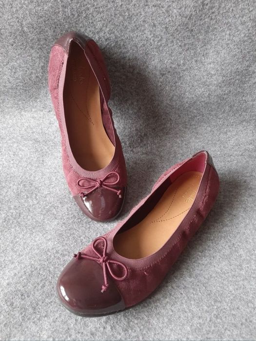 Туфли , балетки Clarks ecco, кожа, стелька 24 см