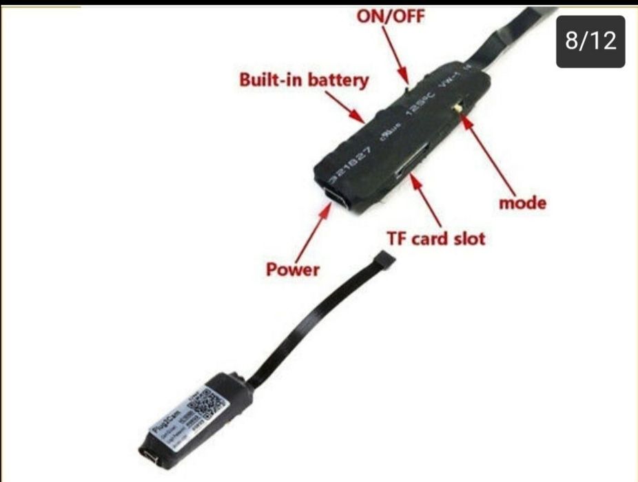 (NOVO) MICRO CÂMERA Espiã 1080P HD 8Horas Autonomia - App Tempo Real