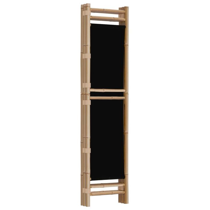 vidaXL Składany parawan 3-panelowy, 120 cm, bambus i płótno