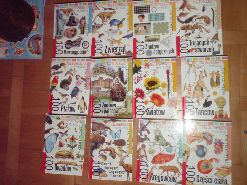 Na ścieżkach Wiedzy 12 książek  100 Ptaków, Kwiatów, Zamków, Tańców
