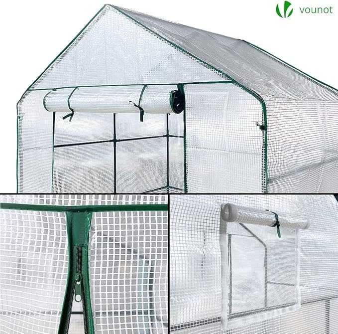 Elementy Konstrukcji Szklarni Ogrodowej VOUNOT 143X215X195cm 9731 opis