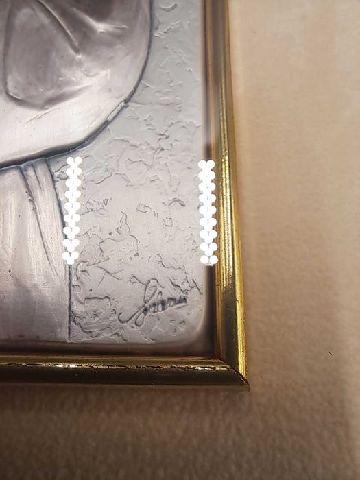 Obraz srebrny święty Antoni z dzieciątkiem Jezus wypukły plater ASA