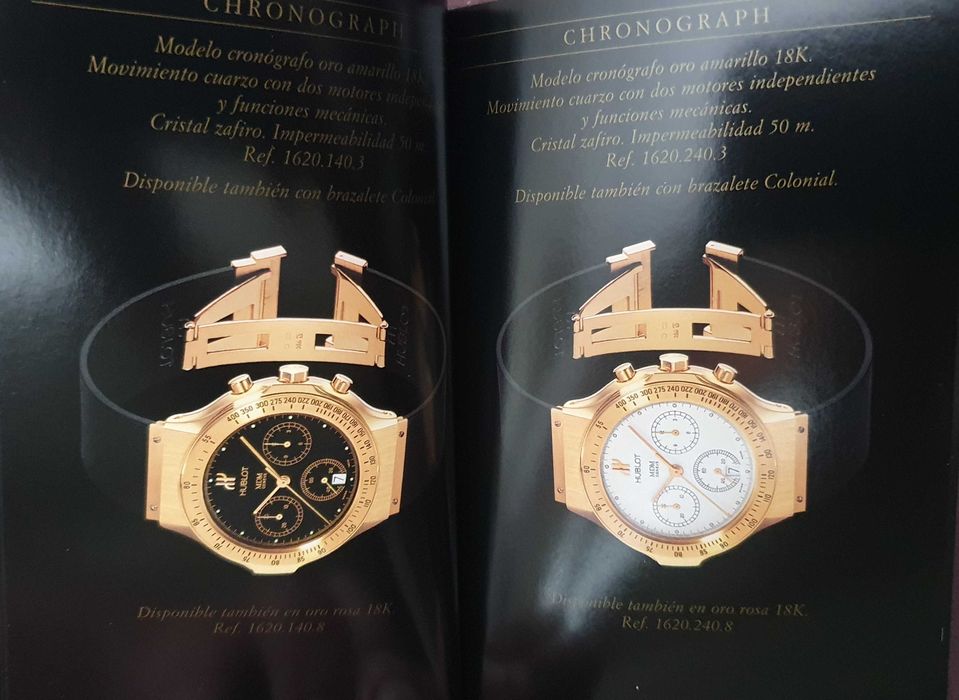 HUBLOT - MDM Geneve - Catálogo / Livro Oficial de Relógios - vintage