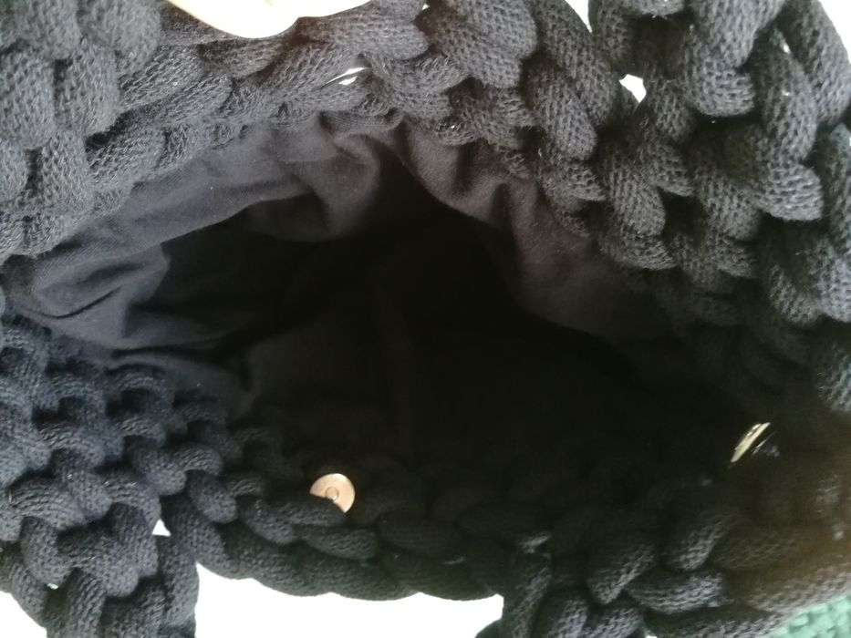 Torebka ręcznie robiona czarna handmade