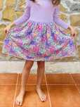 Vestido Festa Lilás Menina 4-6 Anos – H&M, Como Novo