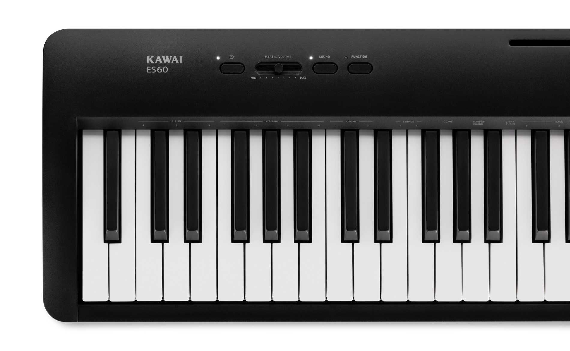 KAWAI ES60 - CZARNE PIANINO Statyw + Ława + Słuchawki | ZESTAW
