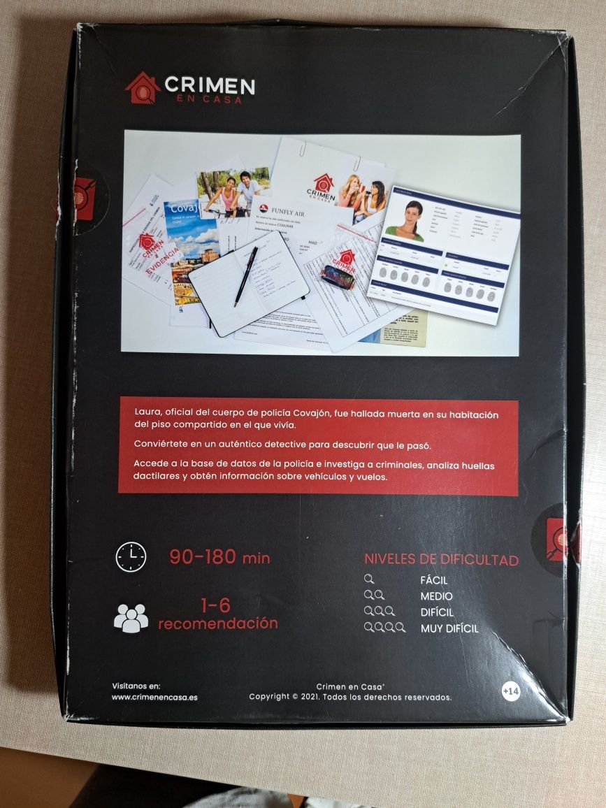 Jogo Crimen en Casa em Espanhol - Envio rápido - Nunca usado!