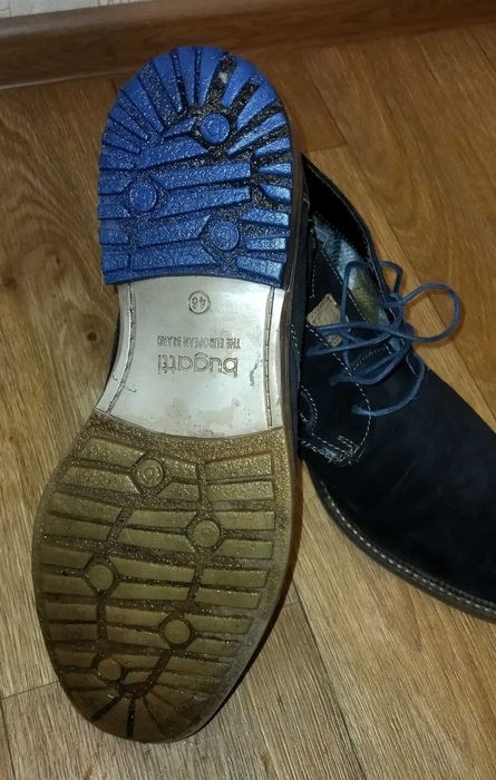 Мужские ботинки Bugatti 46 р (наш 45 р)  кожа + замш