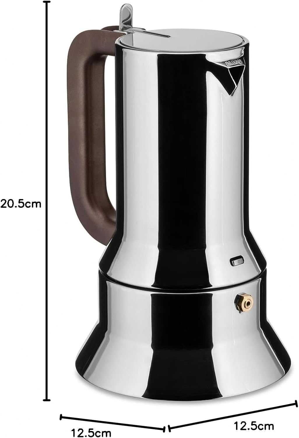 ALESSI MASZYNKA DO ESPRESSO Indukcja Srebrna 15,5 X 13,5 X 27 Cm