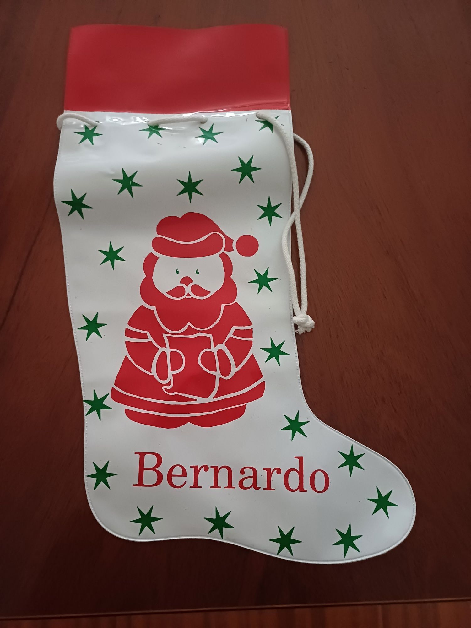 Bota de natal com nome Bernardo