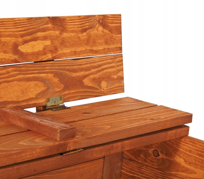 Duża Piaskownica Impregowana 120 cm Drewno Zamykana z Ławkami GRATISY