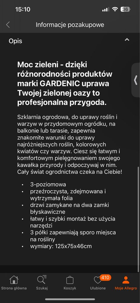 Mała szklarnia ogrodowa lub balkonowa