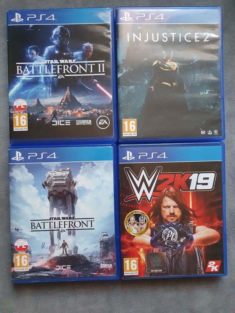 Gry PS4:Battlefront 1&2, Injustice 2, WWE 2k19