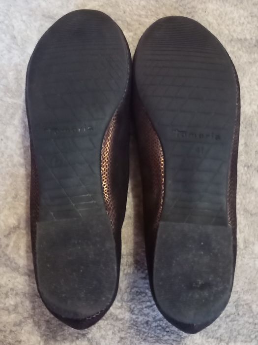 Туфлі- балетки ортопедичні, чорні. Tamaris. 41(26,5)