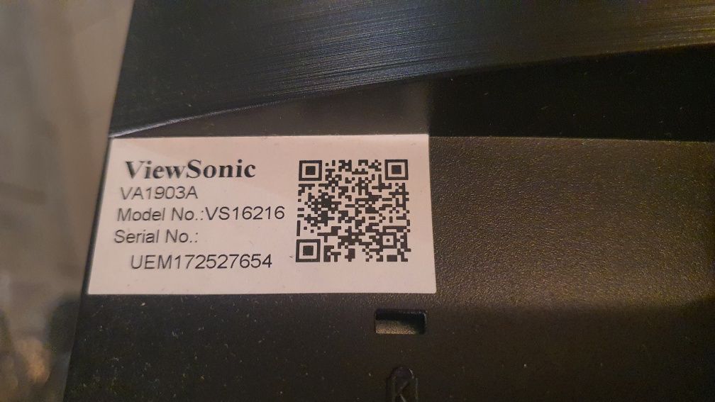 Monitor ViewSonic VA 1901-a, 19 cali, nieużywany, pudełko